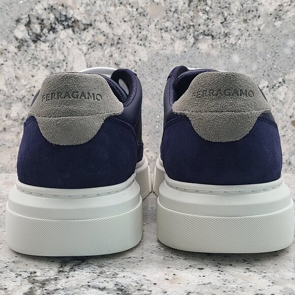 Ferragamo Cassina Low Top Sneaker with Gancini Inlay - Picture 4 of 10